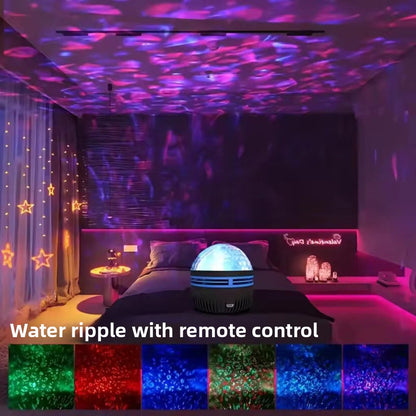 USB Powered Remote Control Star Projection Night Light