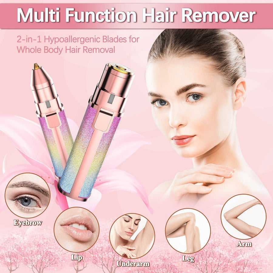 USB Rechargeable 2-in-1 Hair Remover and Eyebrow Trimmer