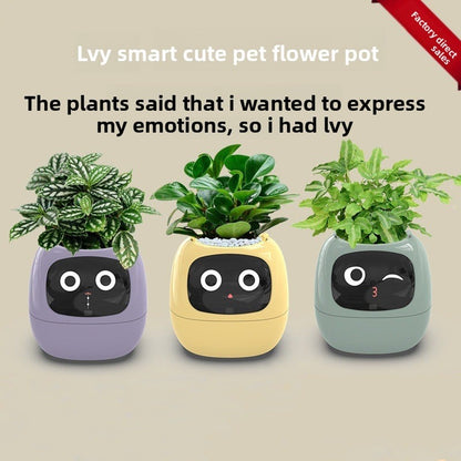 USB rechargeable automatic water-absorbing flowerpot