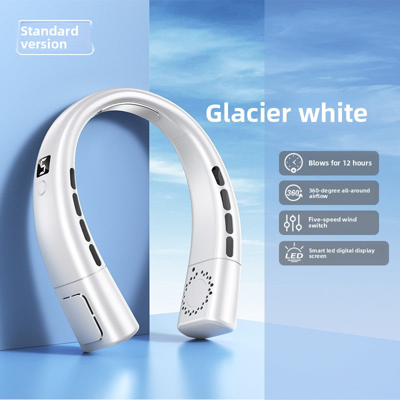 USB Rechargeable Bladeless Hanging Neck Fan