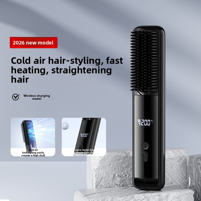 USB Rechargeable Ceramic Hair Straightener Comb