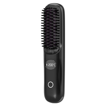 USB Rechargeable Ceramic Hair Straightener Comb