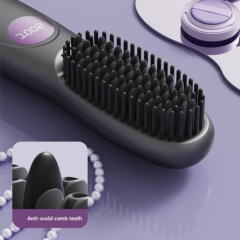 USB Rechargeable Ceramic Hair Straightener with LCD Display