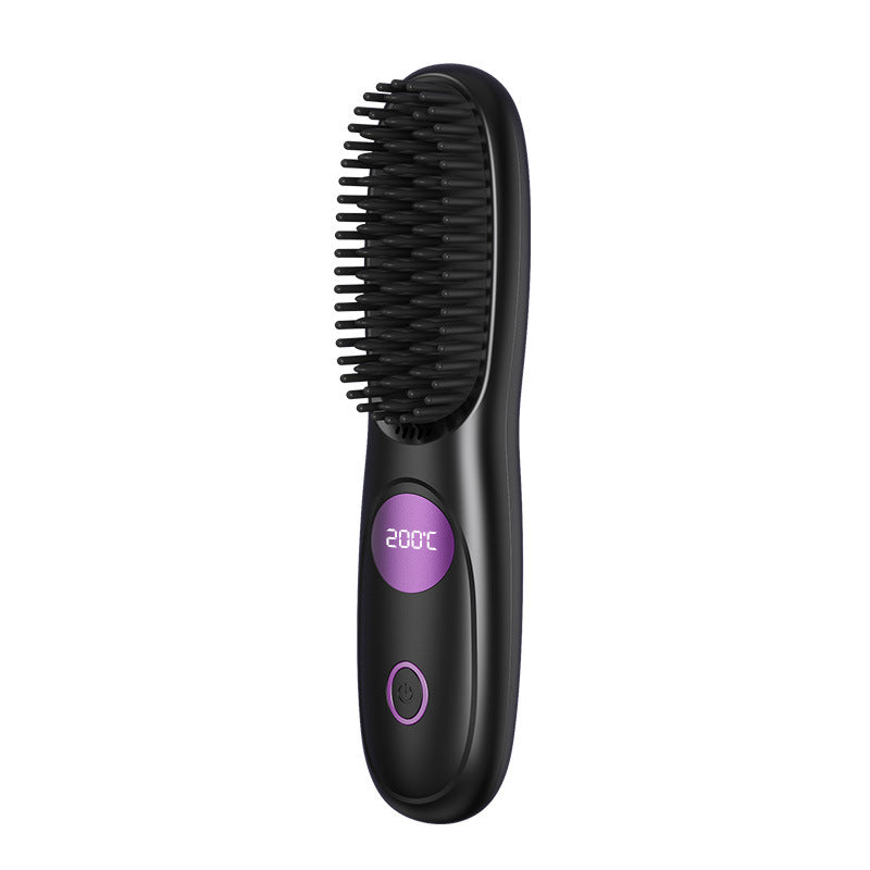 USB Rechargeable Ceramic Hair Straightener with LCD Display