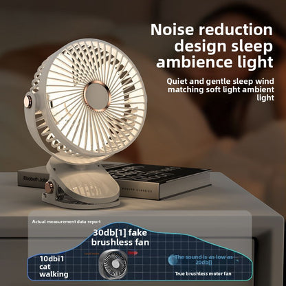 USB Rechargeable Clip Desk Fan