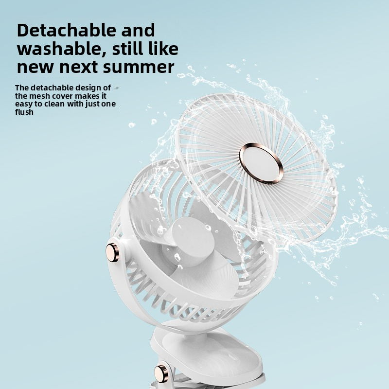 USB Rechargeable Clip Desk Fan