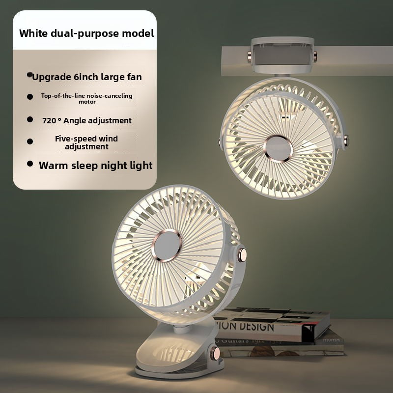 USB Rechargeable Clip Desk Fan