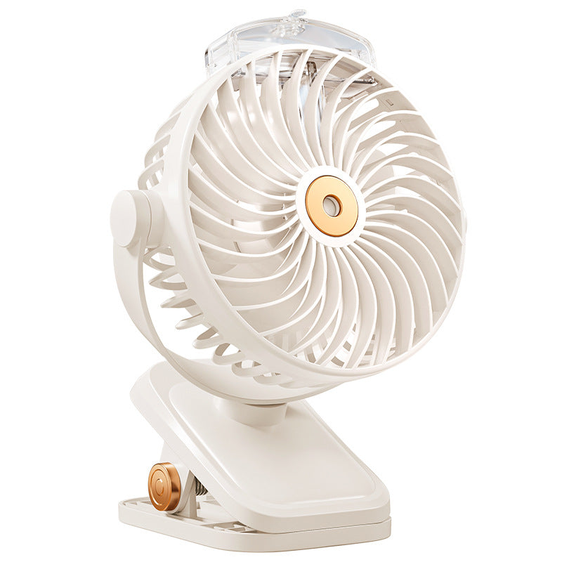USB Rechargeable Clip Fan with Spray Function