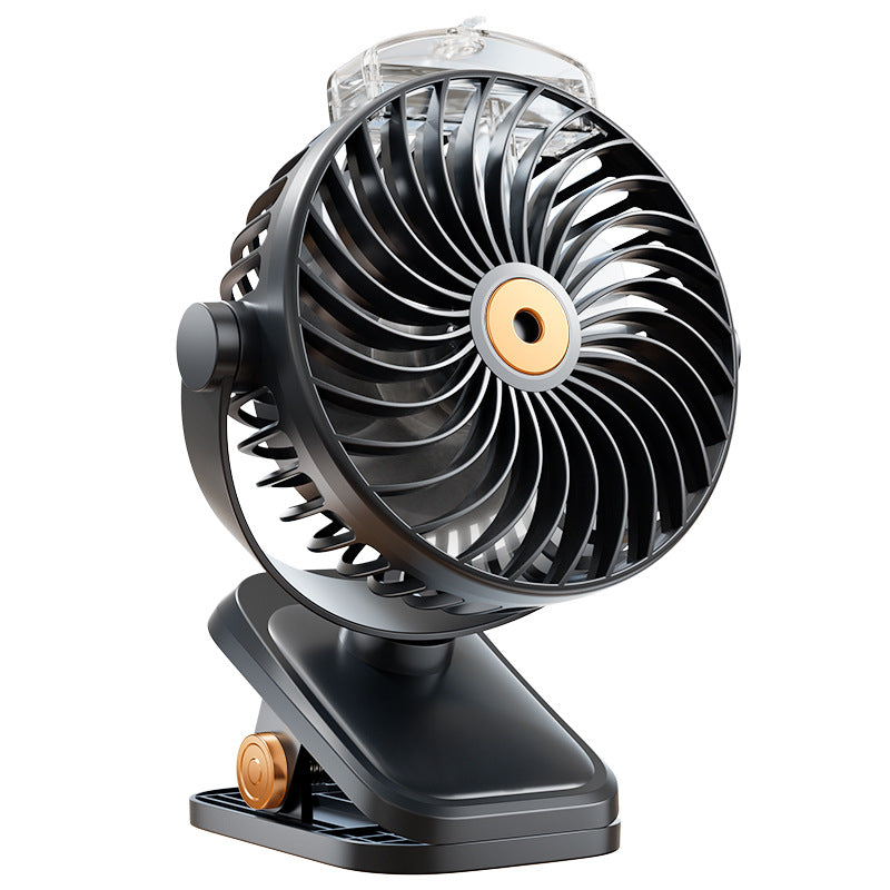 USB Rechargeable Clip Fan with Spray Function