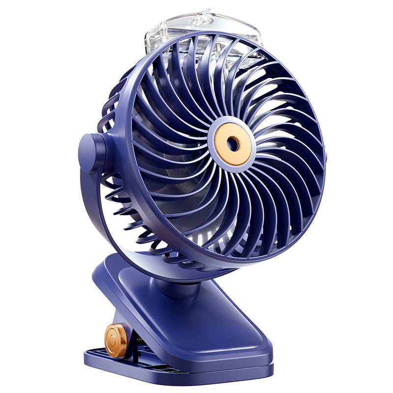 USB Rechargeable Clip Fan with Spray Function