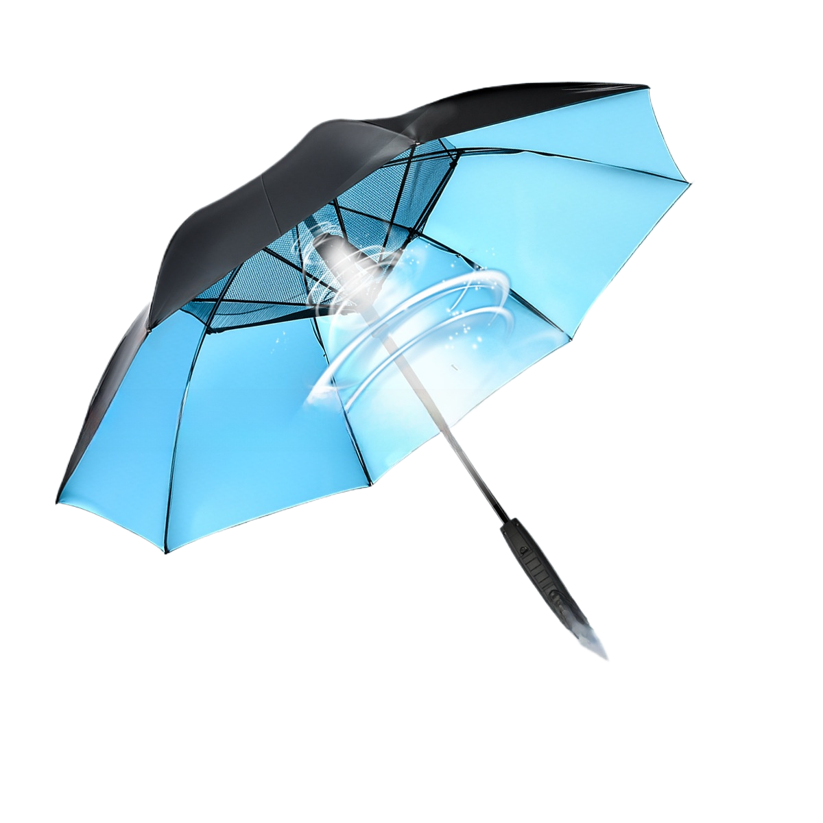 USB Rechargeable Cooling Umbrella with Mist Spray