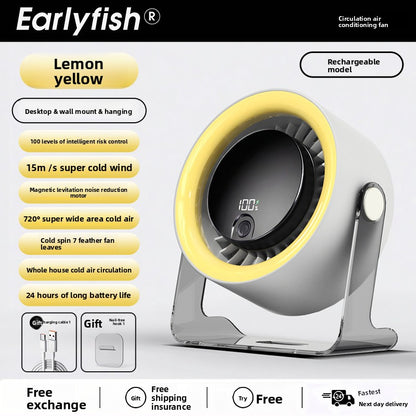 USB Rechargeable Desk Fan with 100 Speed Settings