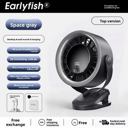 USB Rechargeable Desk Fan with 100 Speed Settings