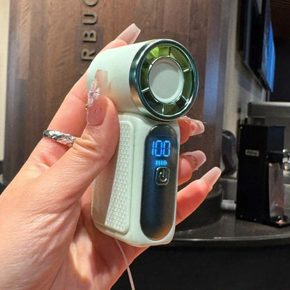 USB Rechargeable Digital Display Handheld Mini Fan