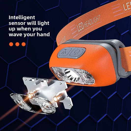 usb rechargeable fishing headlamp