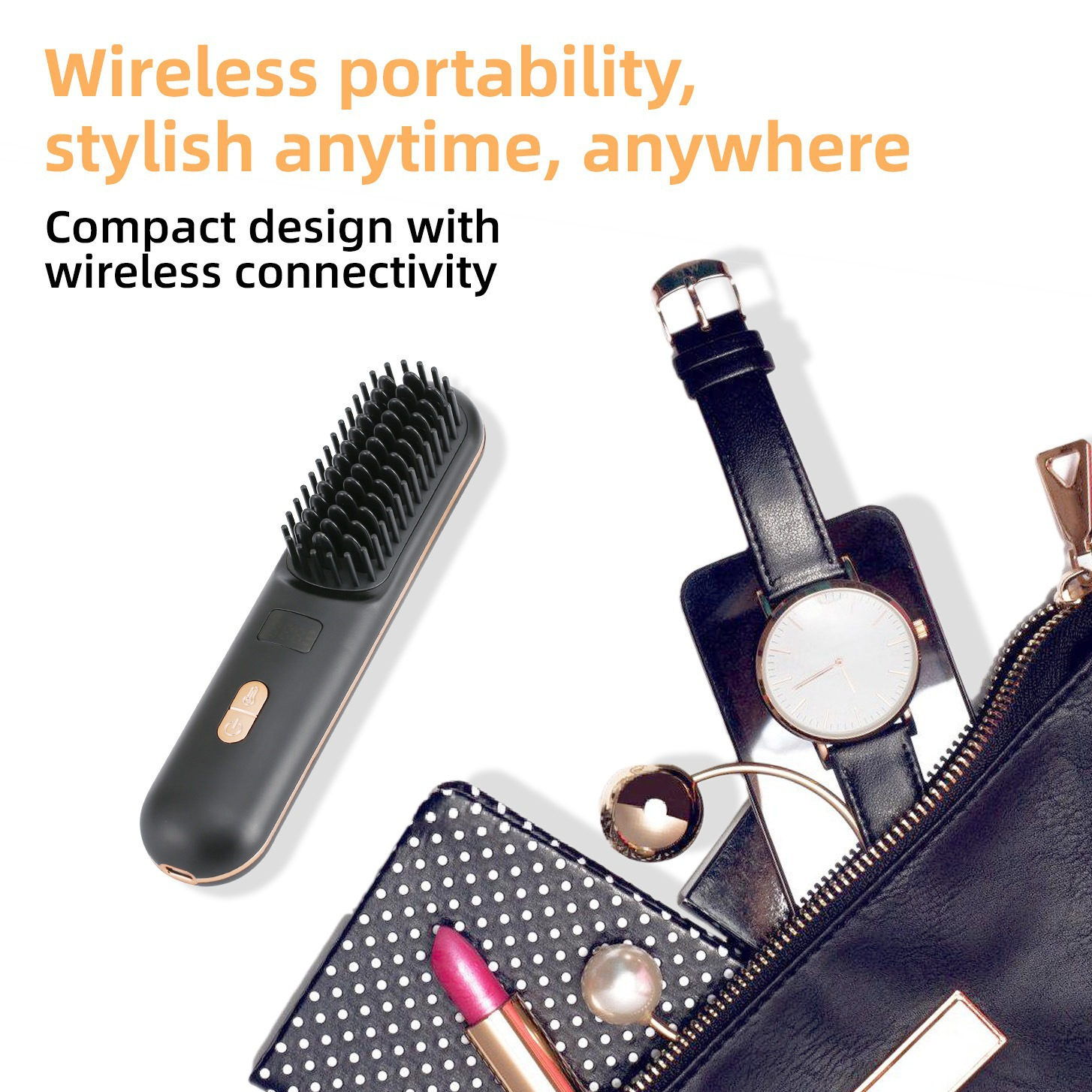 USB Rechargeable Hair Straightener Comb