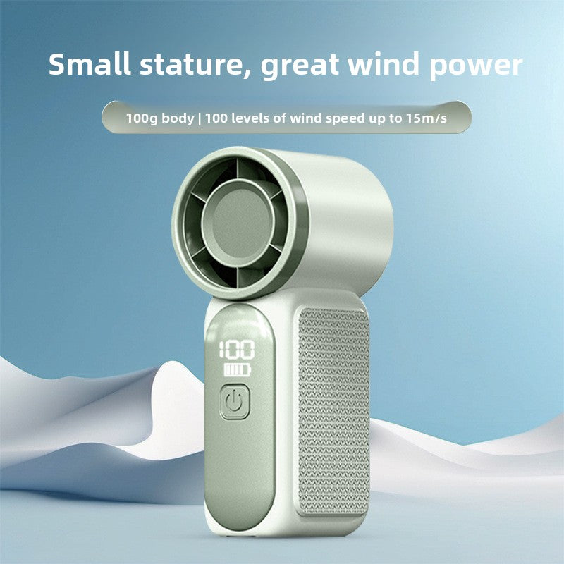 USB Rechargeable Handheld Fan with Digital Display
