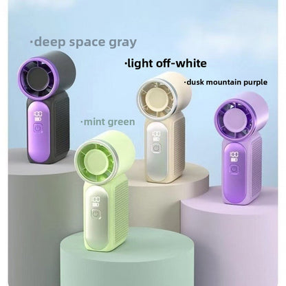 USB Rechargeable Handheld Fan with Digital Display