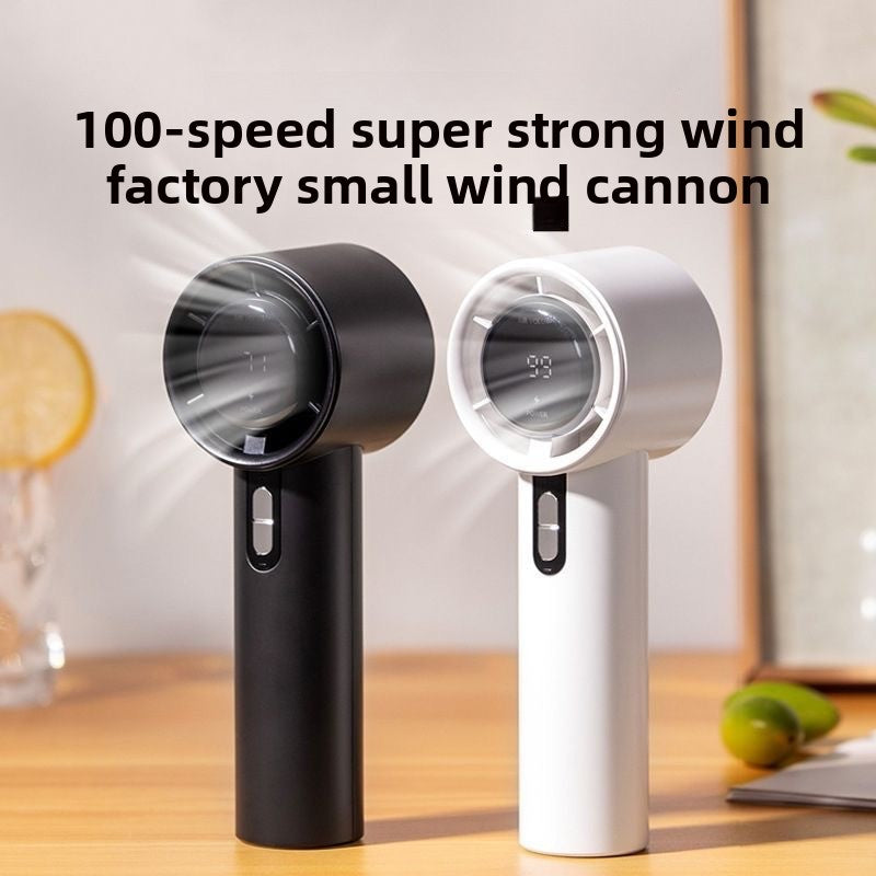 USB Rechargeable Handheld Fan with Digital Display