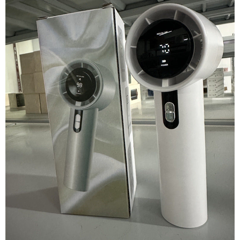 USB Rechargeable Handheld Fan with Digital Display