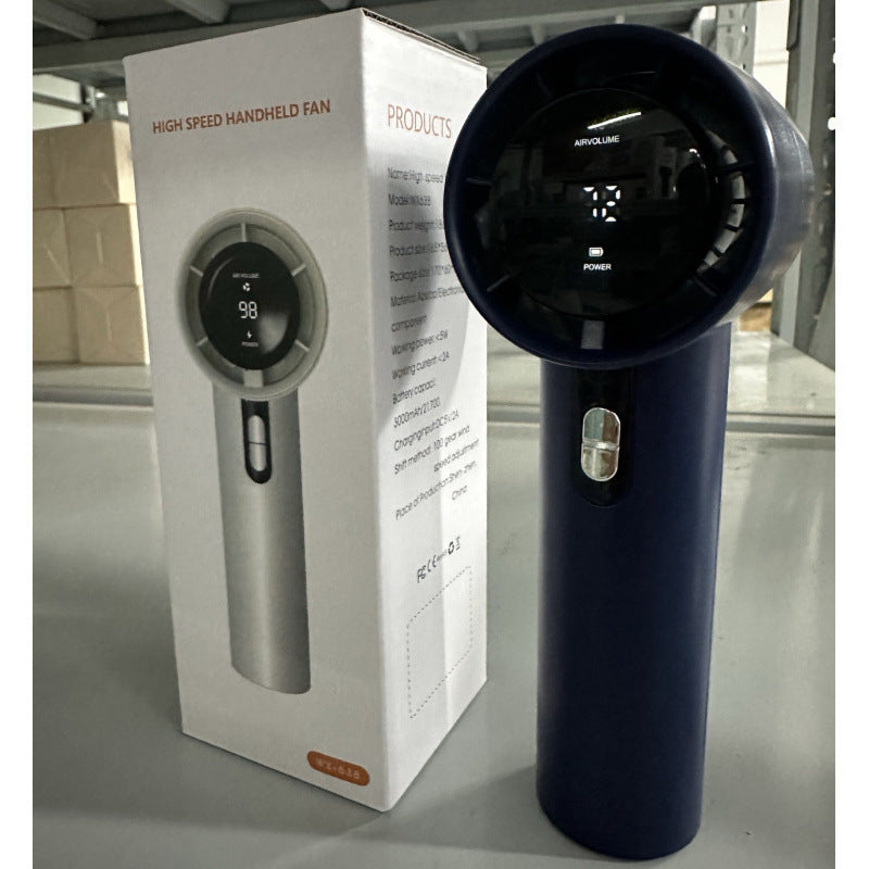USB Rechargeable Handheld Fan with Digital Display