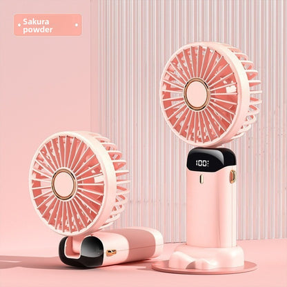 USB Rechargeable Handheld Fan with Digital Display
