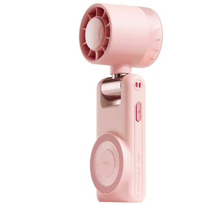USB Rechargeable Handheld Fan with Phone Holder