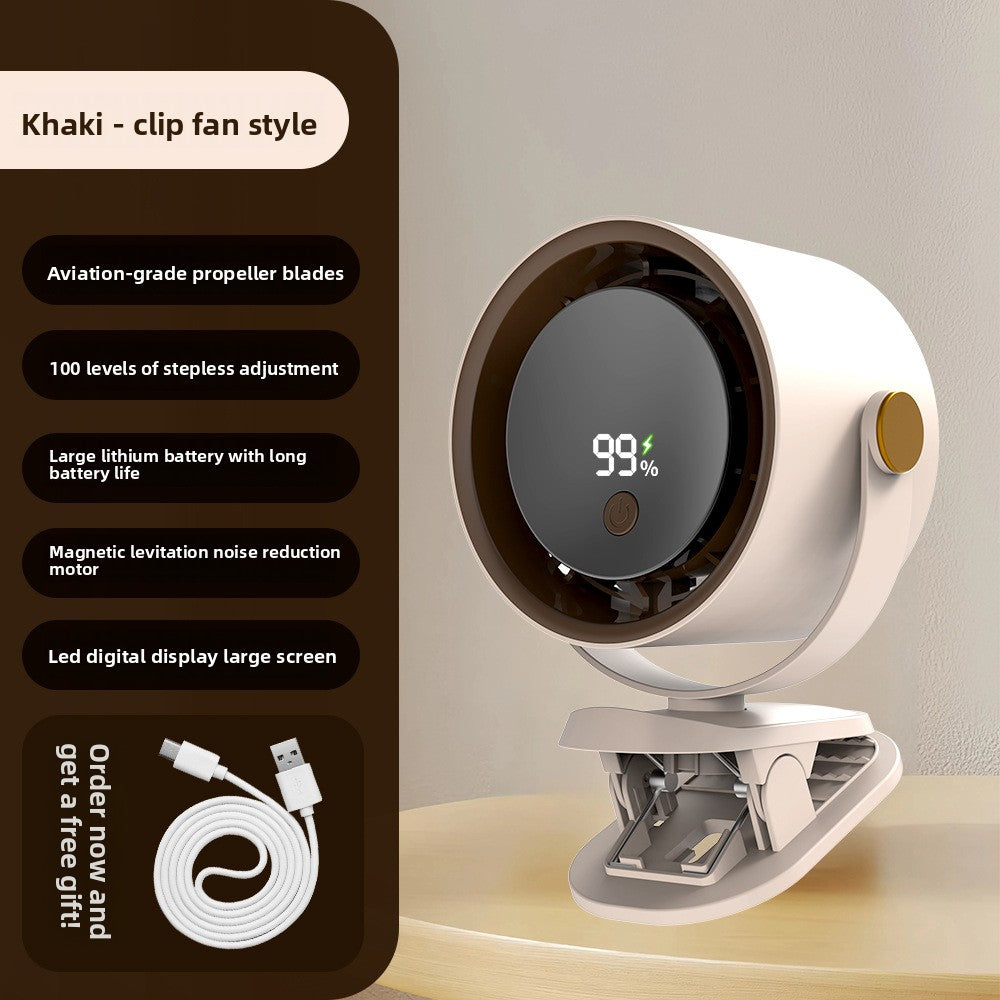 USB Rechargeable Handheld Fan with Stepless Speed Adjustment
