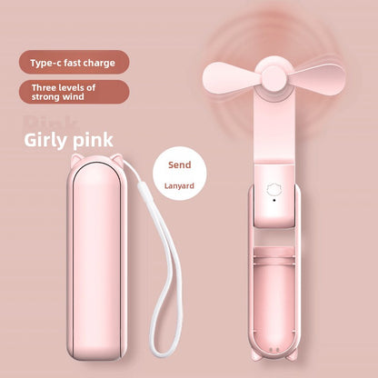 USB Rechargeable Handheld Folding Fan