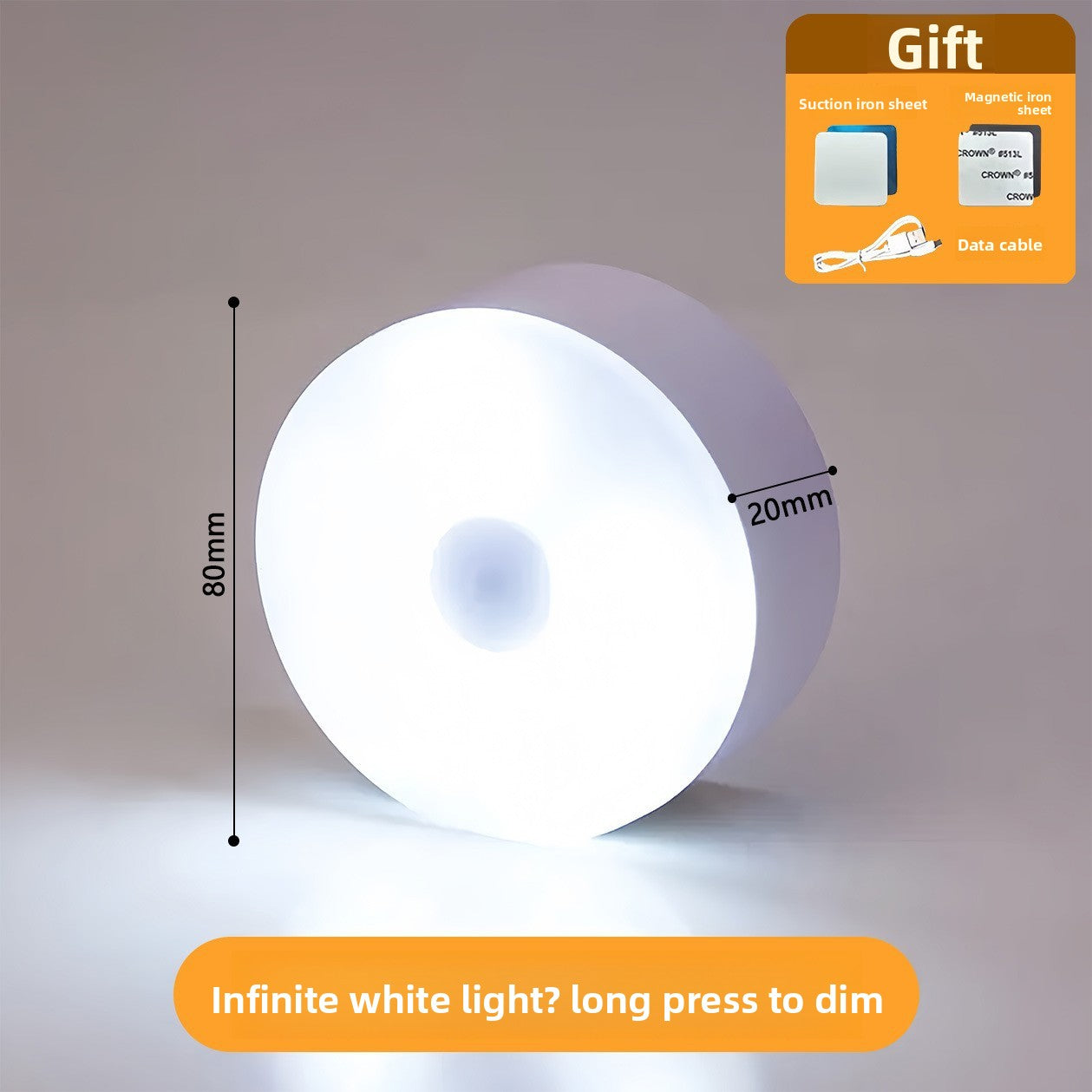 USB Rechargeable Human Sensor Night Light