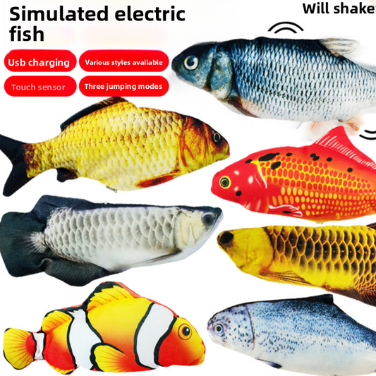 USB Rechargeable Jumping Fish Cat Toy