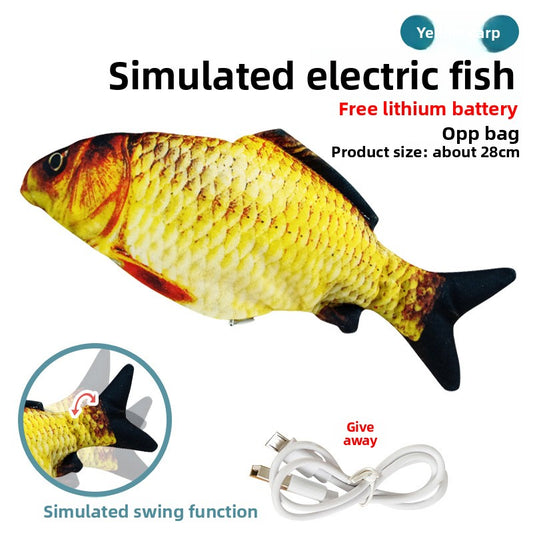 USB Rechargeable Jumping Fish Cat Toy