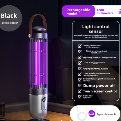 USB Rechargeable Mosquito Killer Lamp with Electric Shock