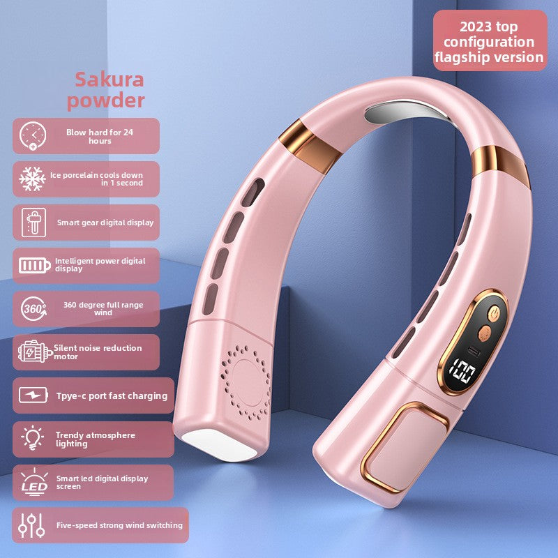USB Rechargeable Neck Fan with Adjustable Speeds