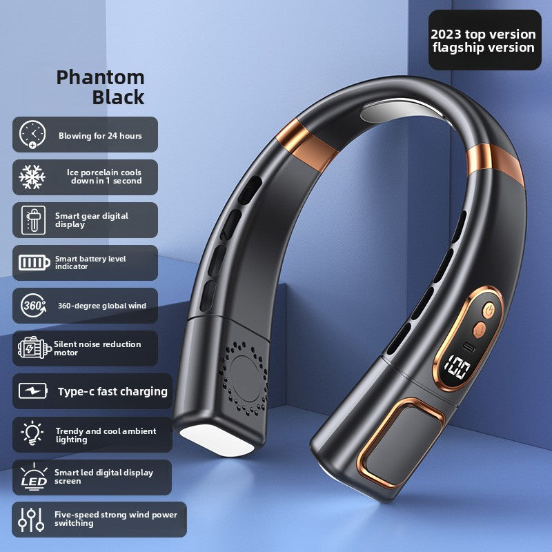 USB Rechargeable Neck Fan with Adjustable Speeds