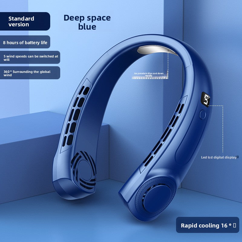 USB Rechargeable Neck Fan with Adjustable Speeds