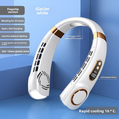 USB Rechargeable Neck Fan with Adjustable Speeds
