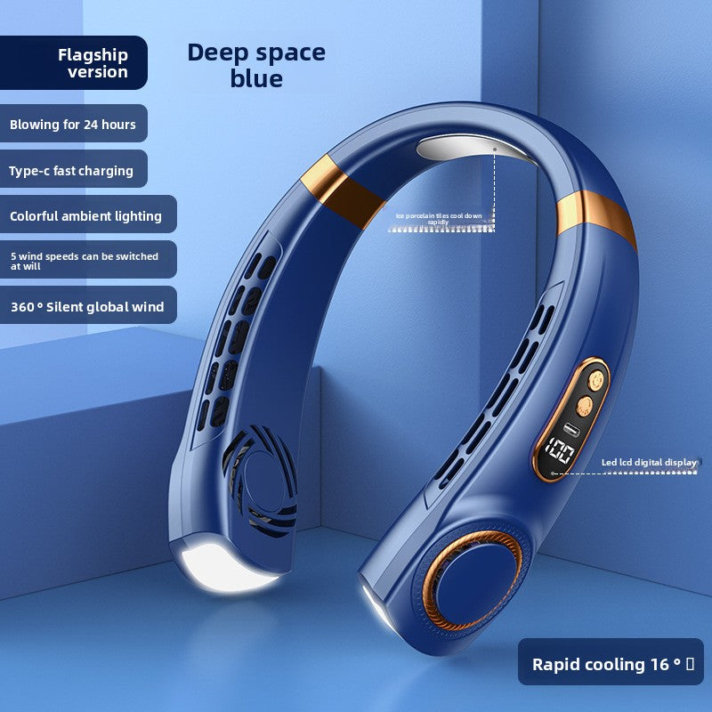 USB Rechargeable Neck Fan with Adjustable Speeds