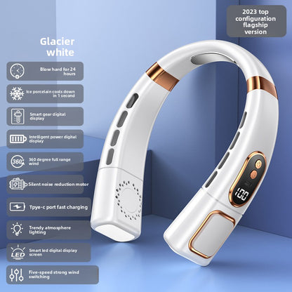 USB Rechargeable Neck Fan with Adjustable Speeds