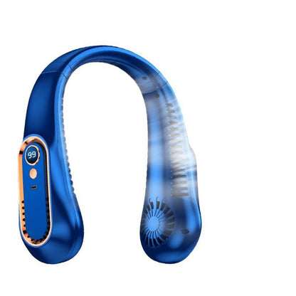 USB Rechargeable Neck Fan with Digital Display