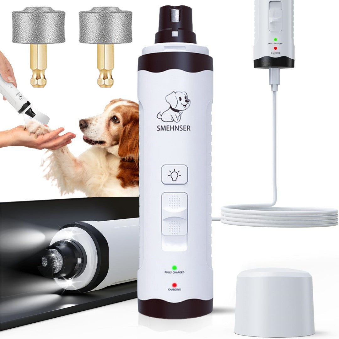 USB Rechargeable Pet Nail Grinder with LED Light