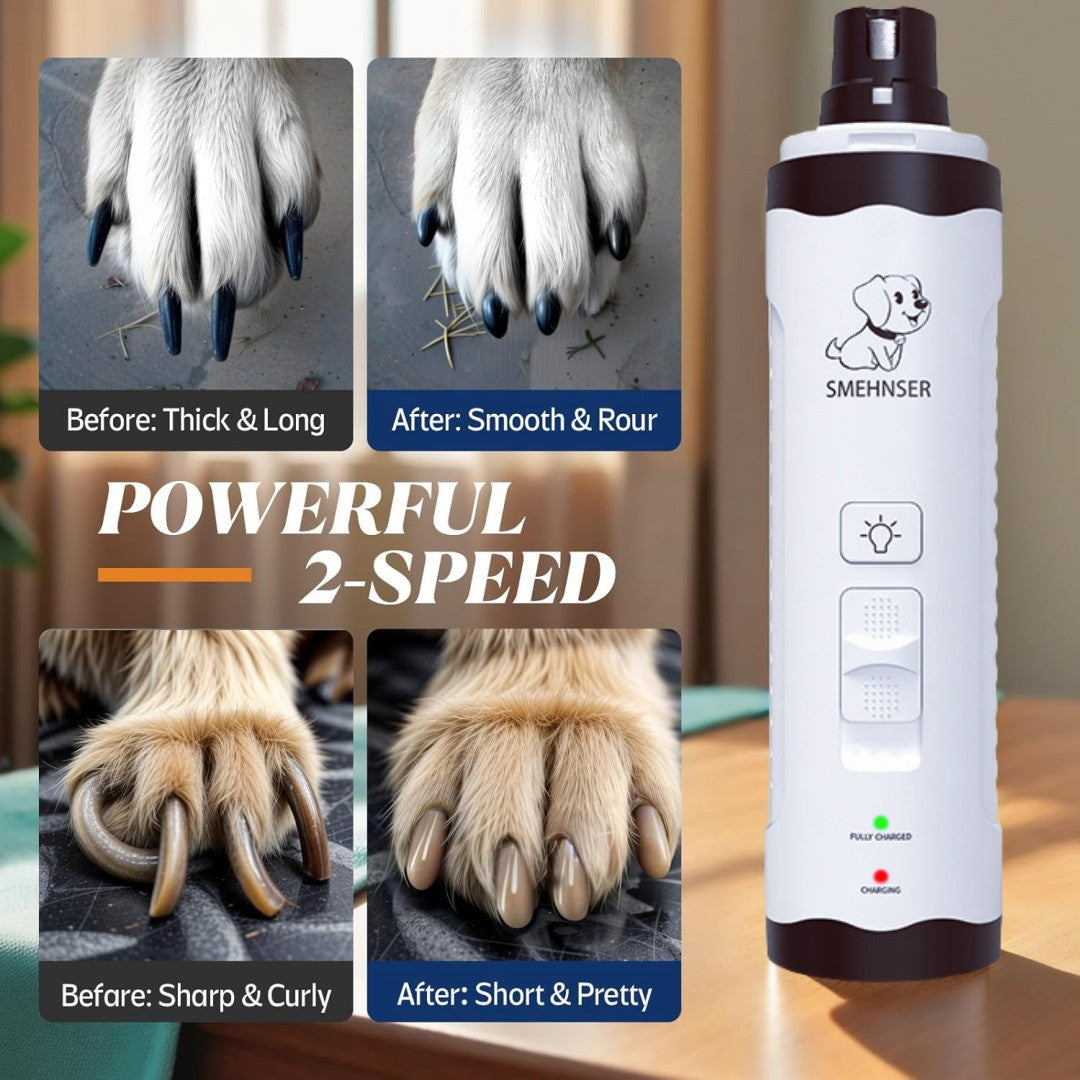 USB Rechargeable Pet Nail Grinder with LED Light