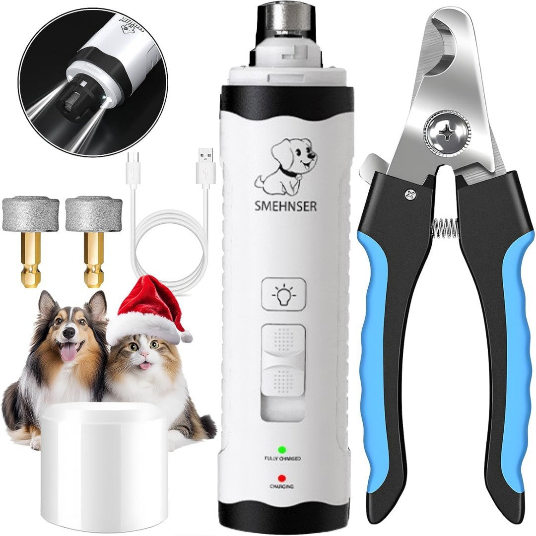 USB Rechargeable Pet Nail Grinder with LED Light