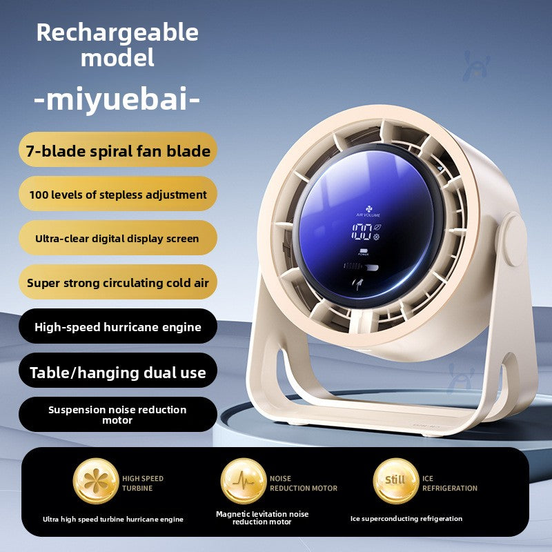USB Rechargeable Wall Mount Desktop Fan
