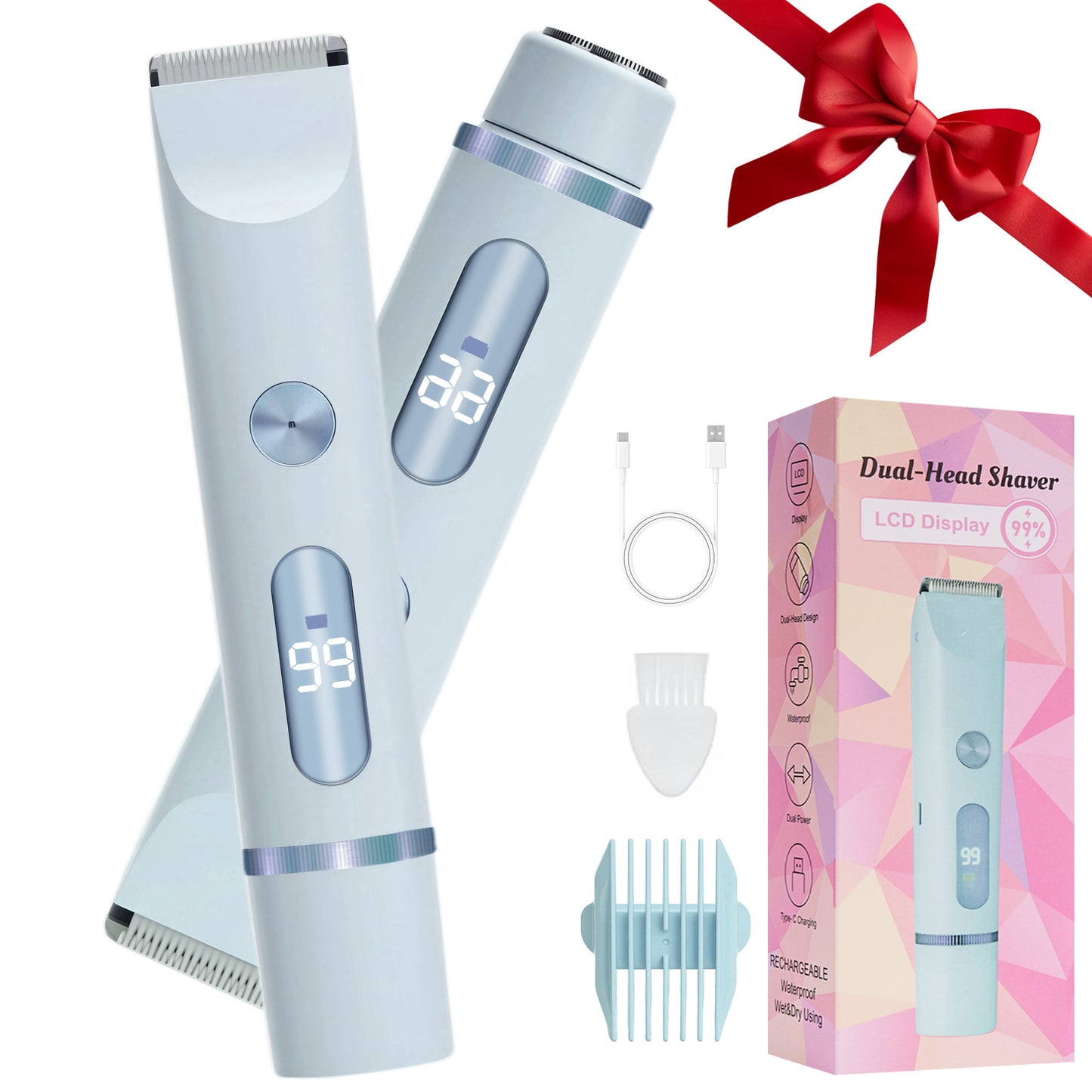 USB Rechargeable Waterproof Hair Removal Trimmer