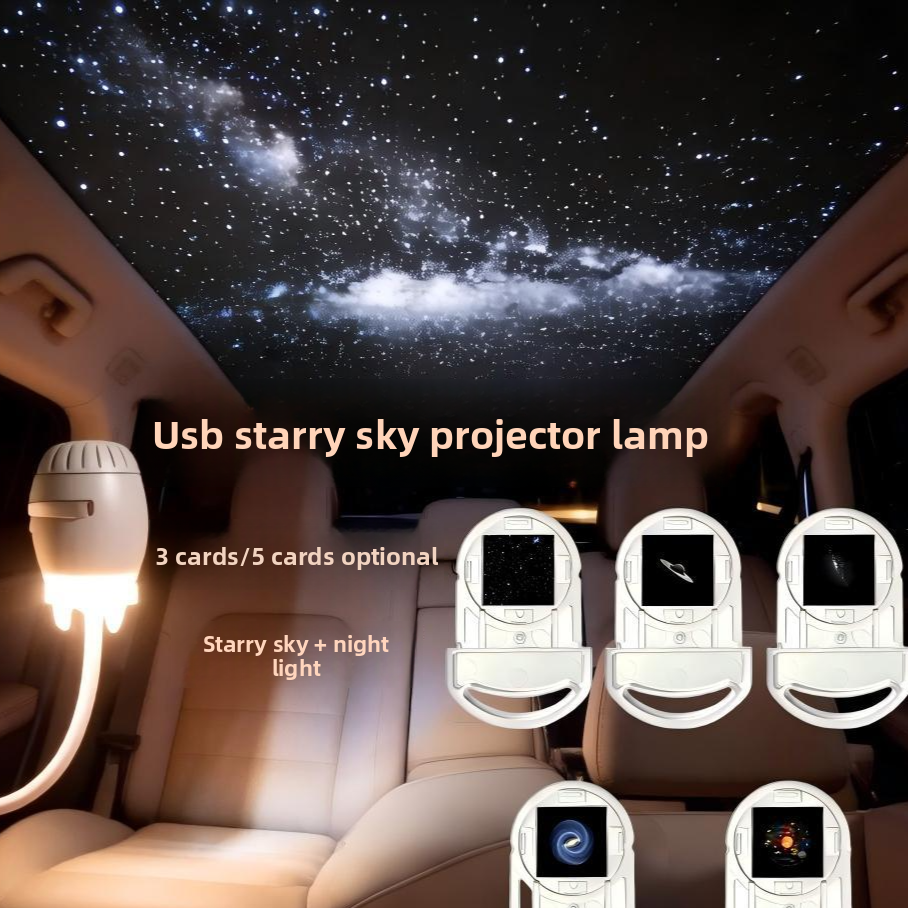 USB Star Projection Night Light with Galaxy Effects