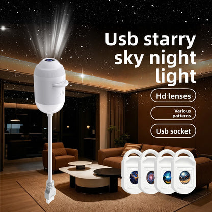USB Star Projector with Interchangeable Galaxy Cards