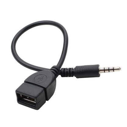 USB to 3.5mm Audio Aux Cable for Car MP3 Data Transmission