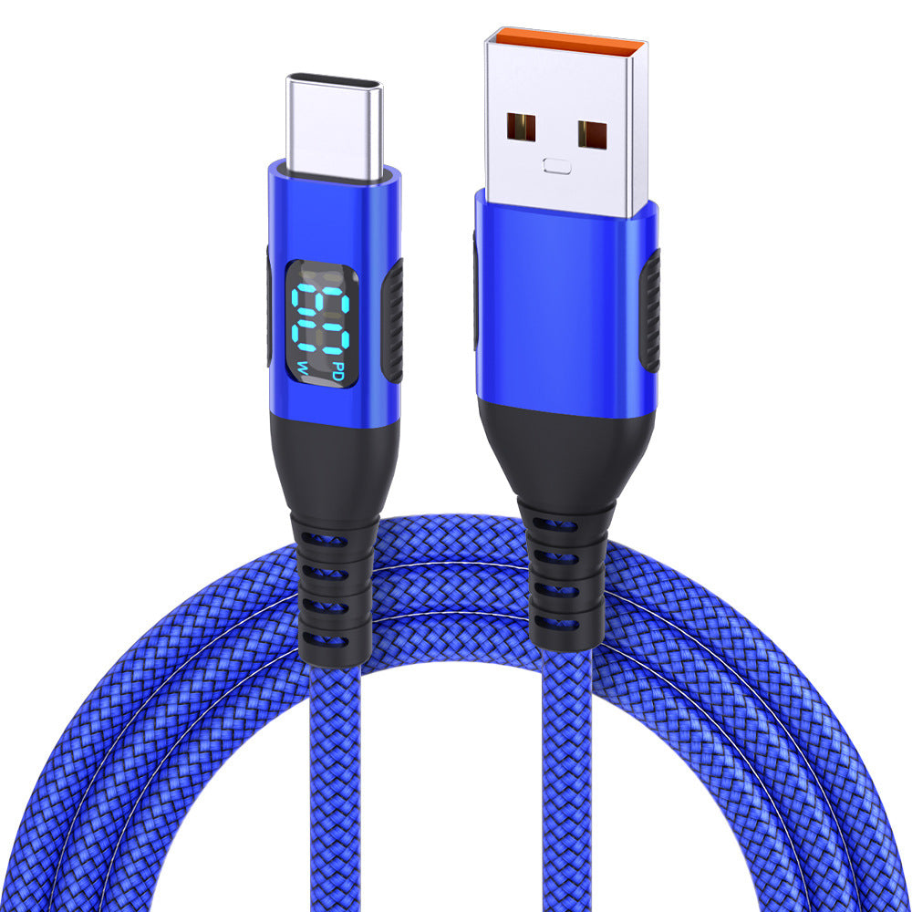 USB Type-C Fast Charging Data Cable with Digital Display