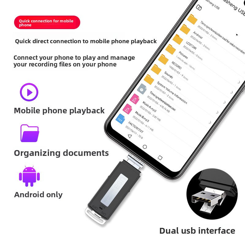 USB Voice Recorder Pen with One-Click Recording